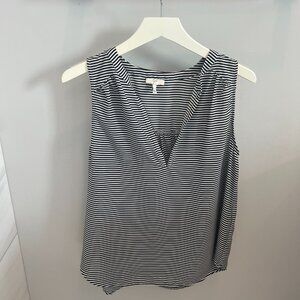 Joie white/navy stripe tank, size small